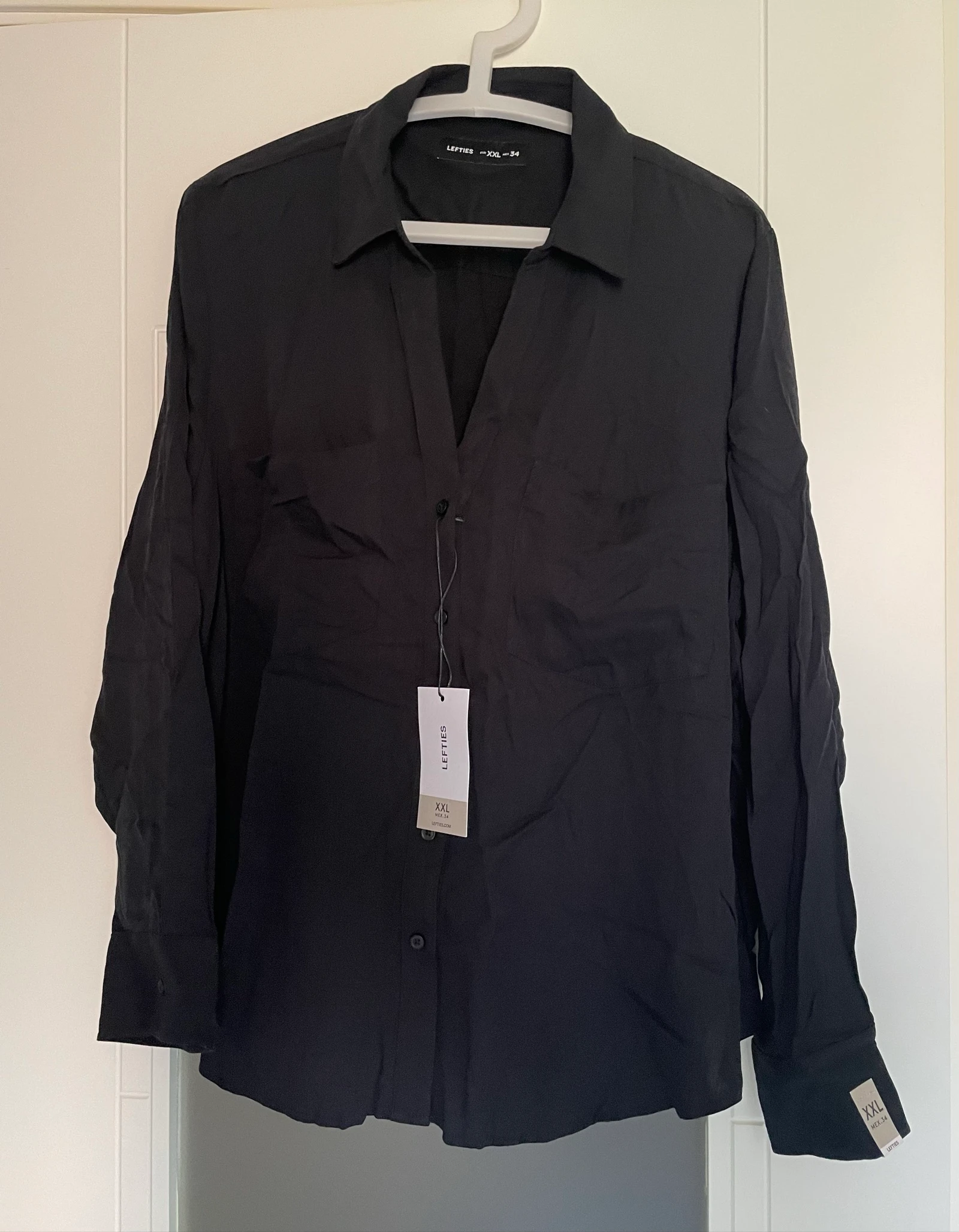 Camisa de botões preta tamanho XXL – photo 2